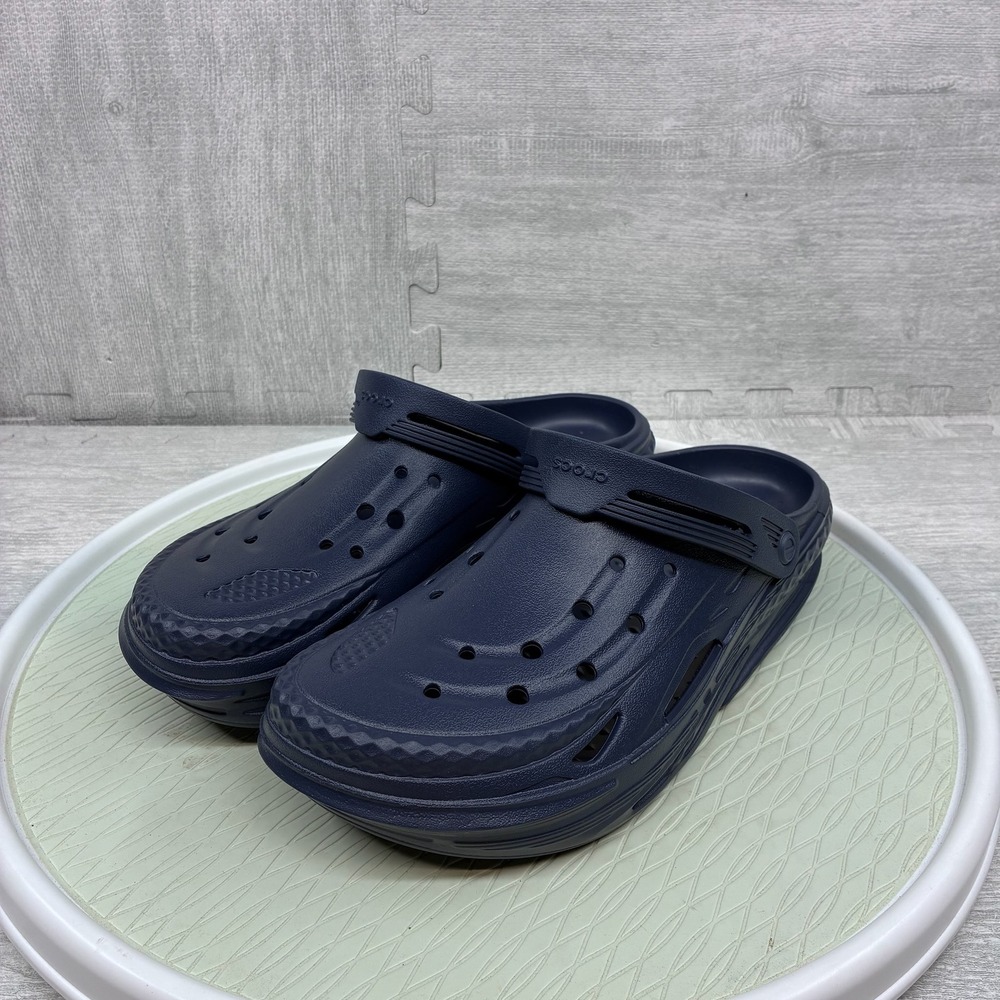 Crocs Echo Clogs Mens 13 Navy Blue Synthetic Water Friendly Comfort Shoes